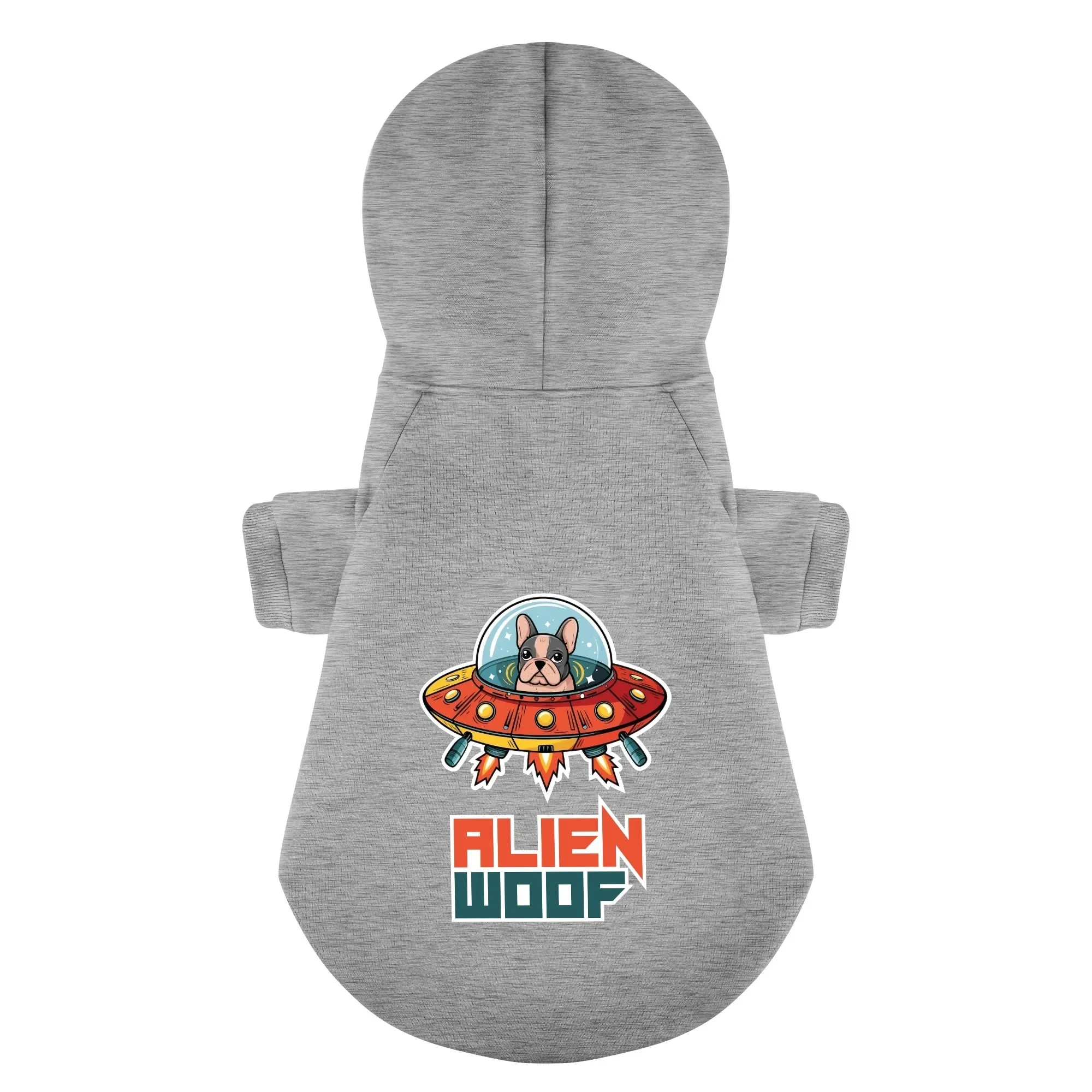 Alien Woof - Personalized French Bulldog Hoodies with Funny Quotes – Stylish, Cozy, and Premium 100% Cotton