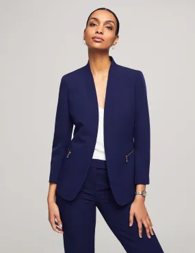 Anne Stretch Zipper Pocket Cardigan Jacket- Sale