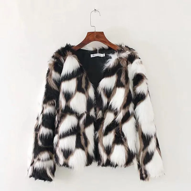 Autumn Winter New Short Imitation Fox Fur Coat