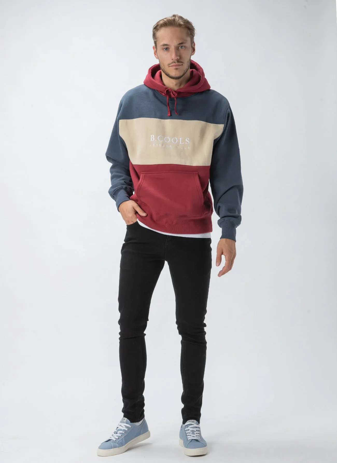 B.Cools Hood Sweatshirt Red Panel