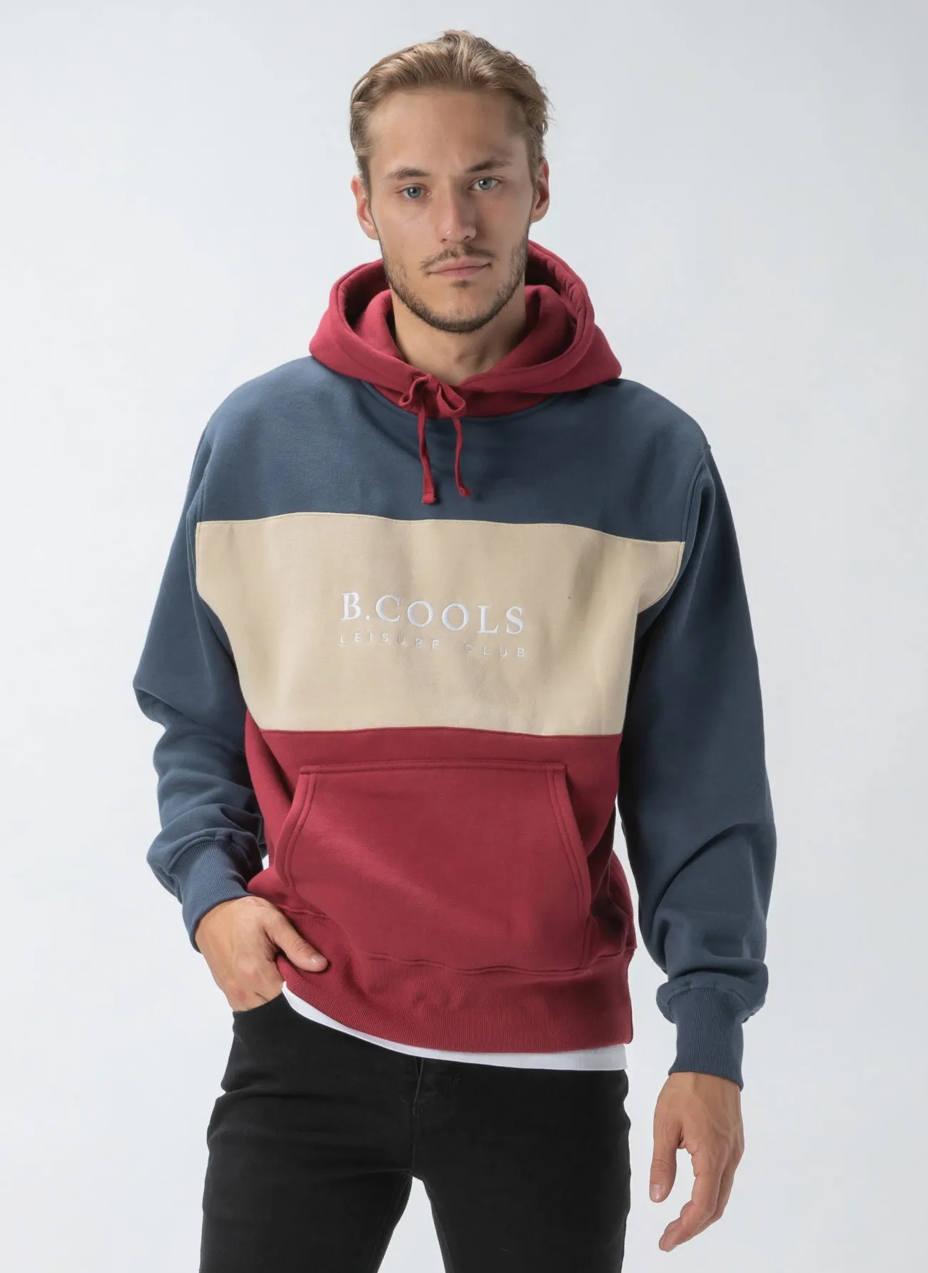 B.Cools Hood Sweatshirt Red Panel