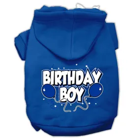 Birthday Boy Screen Print Pet Hoodies Blue Size Lg (14)