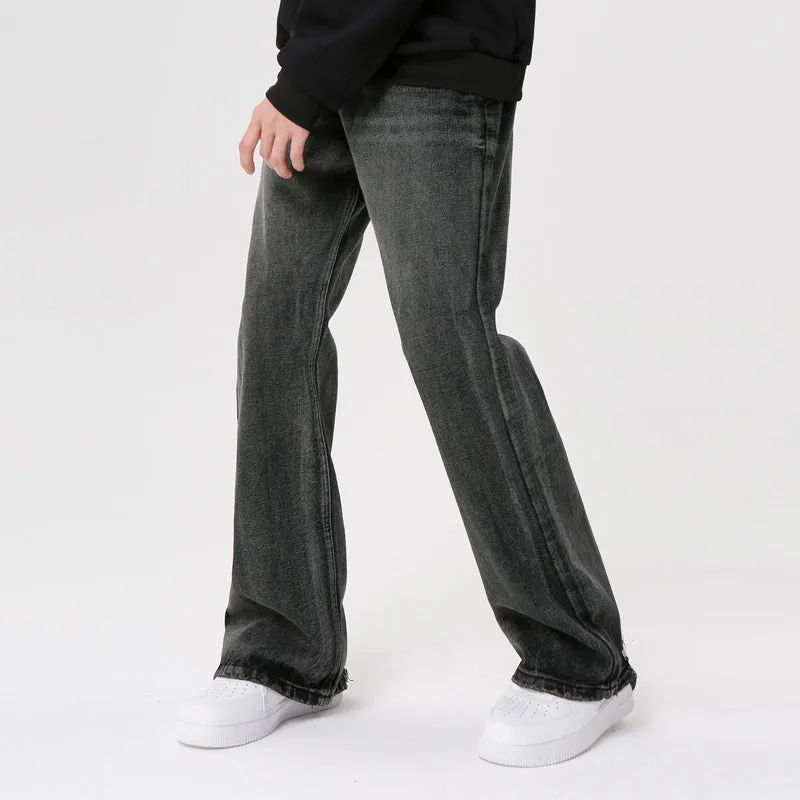 Black Versatile Straight Leg Jeans