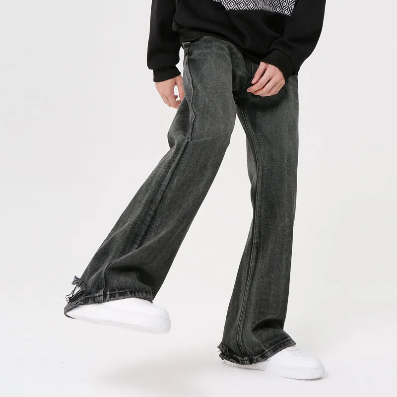 Black Versatile Straight Leg Jeans