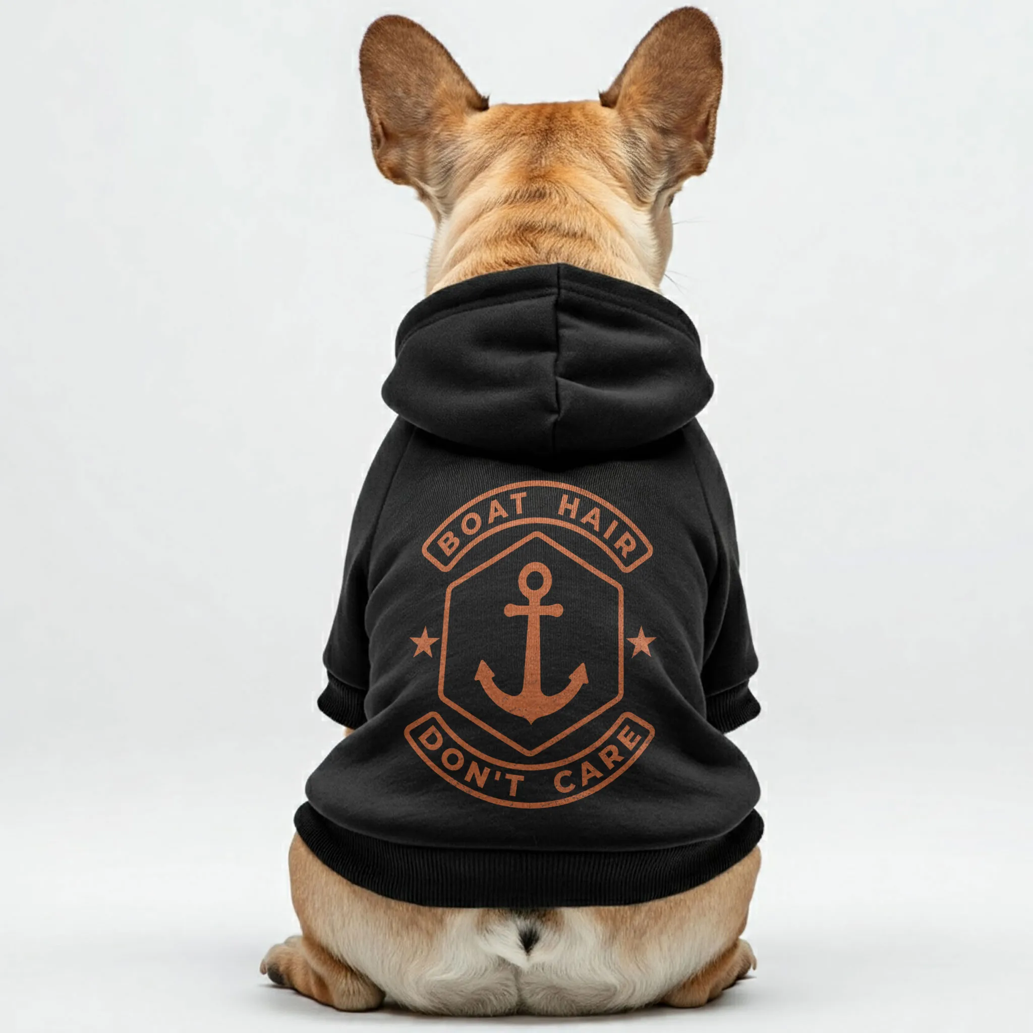 Boat Hair, Don't Care - Personalized French Bulldog Hoodies with Funny Quotes – Stylish, Cozy, and Premium 100% Cotton