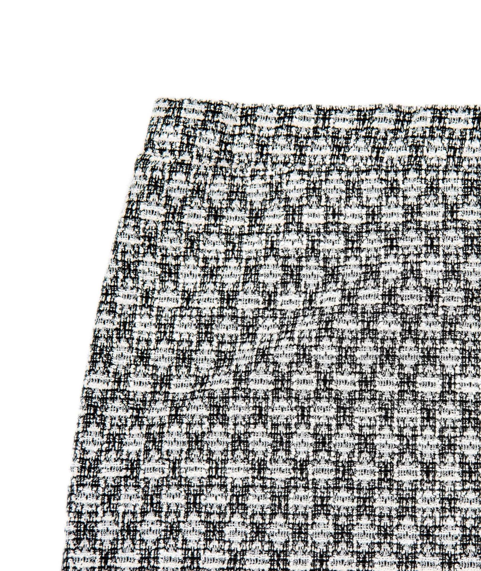 By Debra Girls Black/White Boucle Straight Skirt