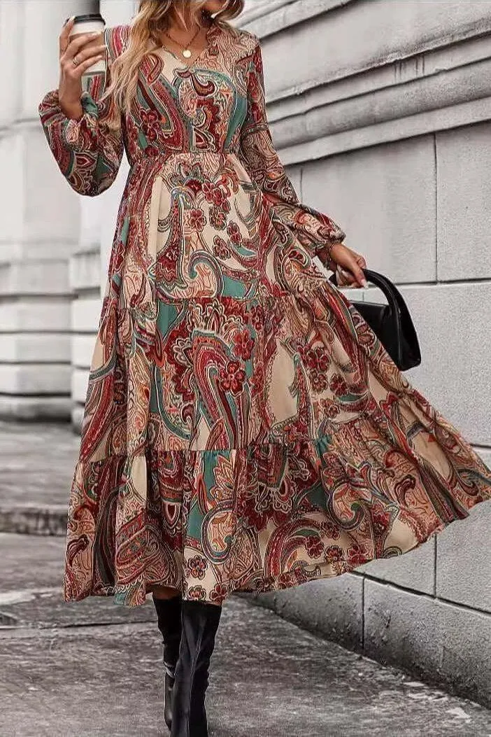 Cashew Flower Tea Dress