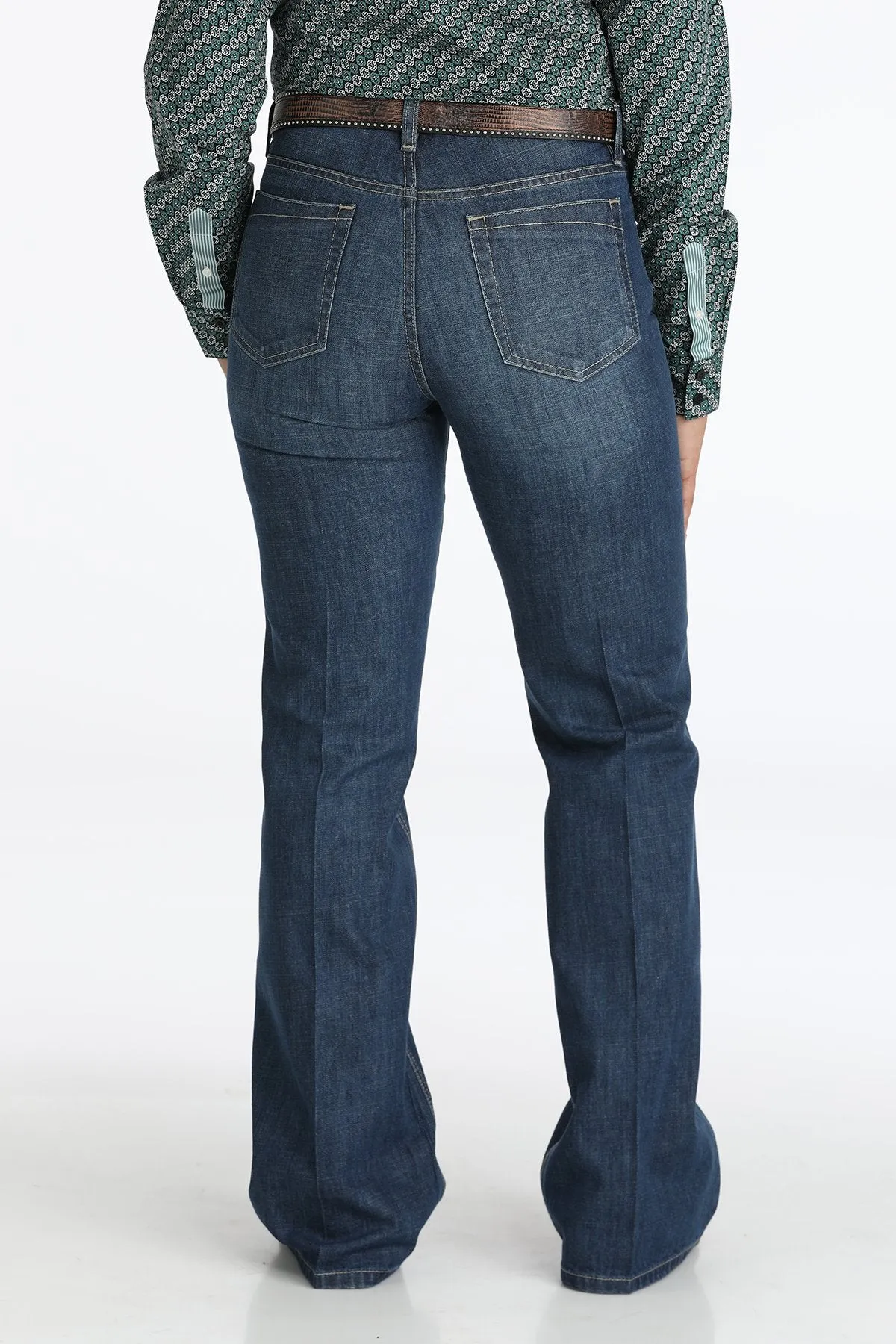 Cinch Ladies Easy Fit Tatum Trouser Jean - Dark Stonewash - MJ84254001