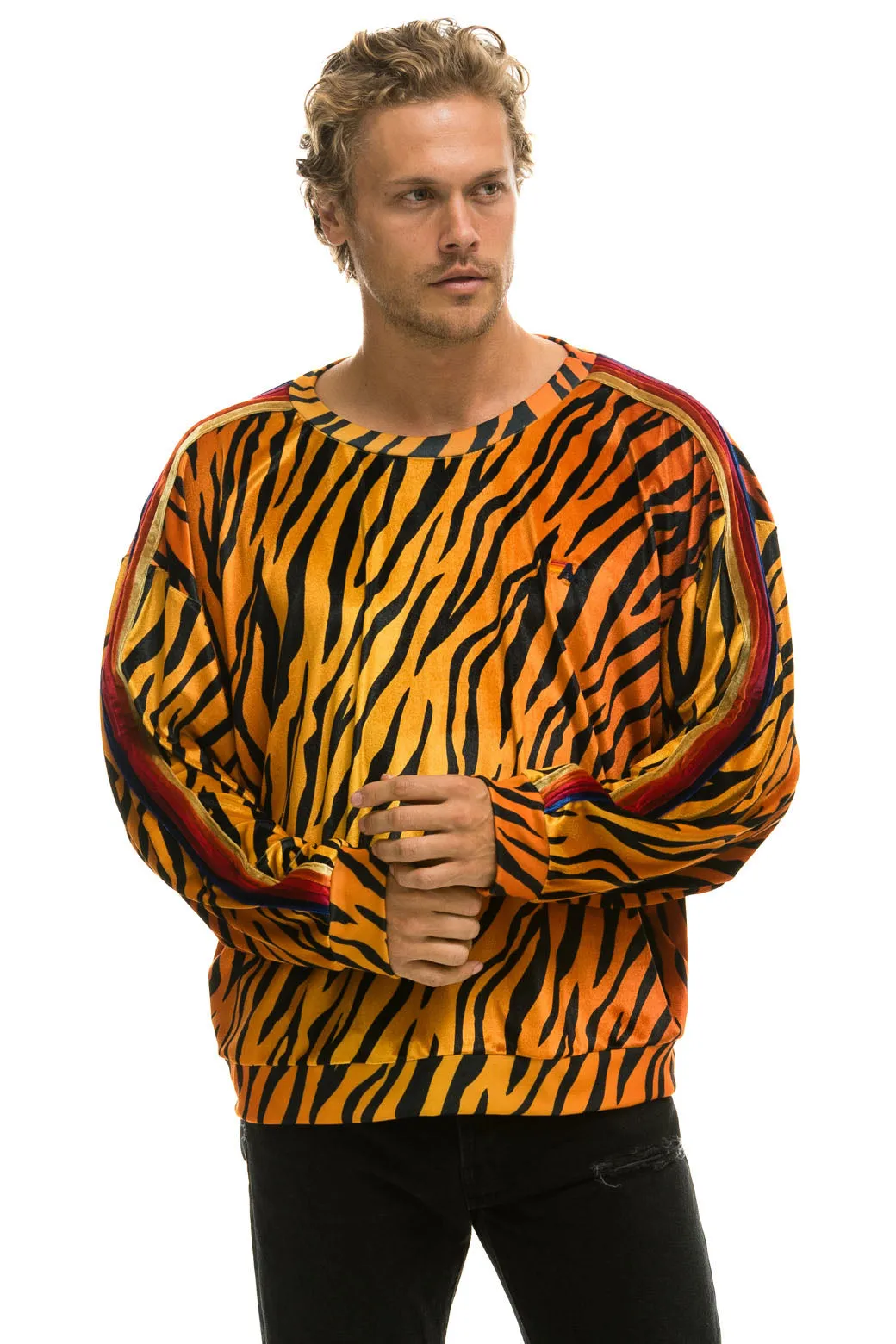 CLASSIC VELVET RELAXED SWEATSHIRT - TIGER