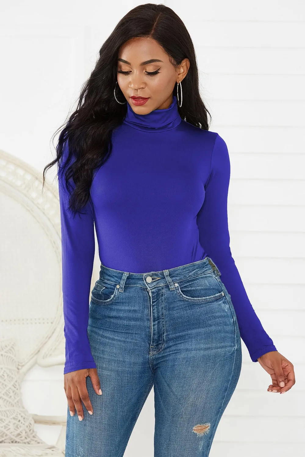 Classy Turtleneck Long Sleeve Bodysuit