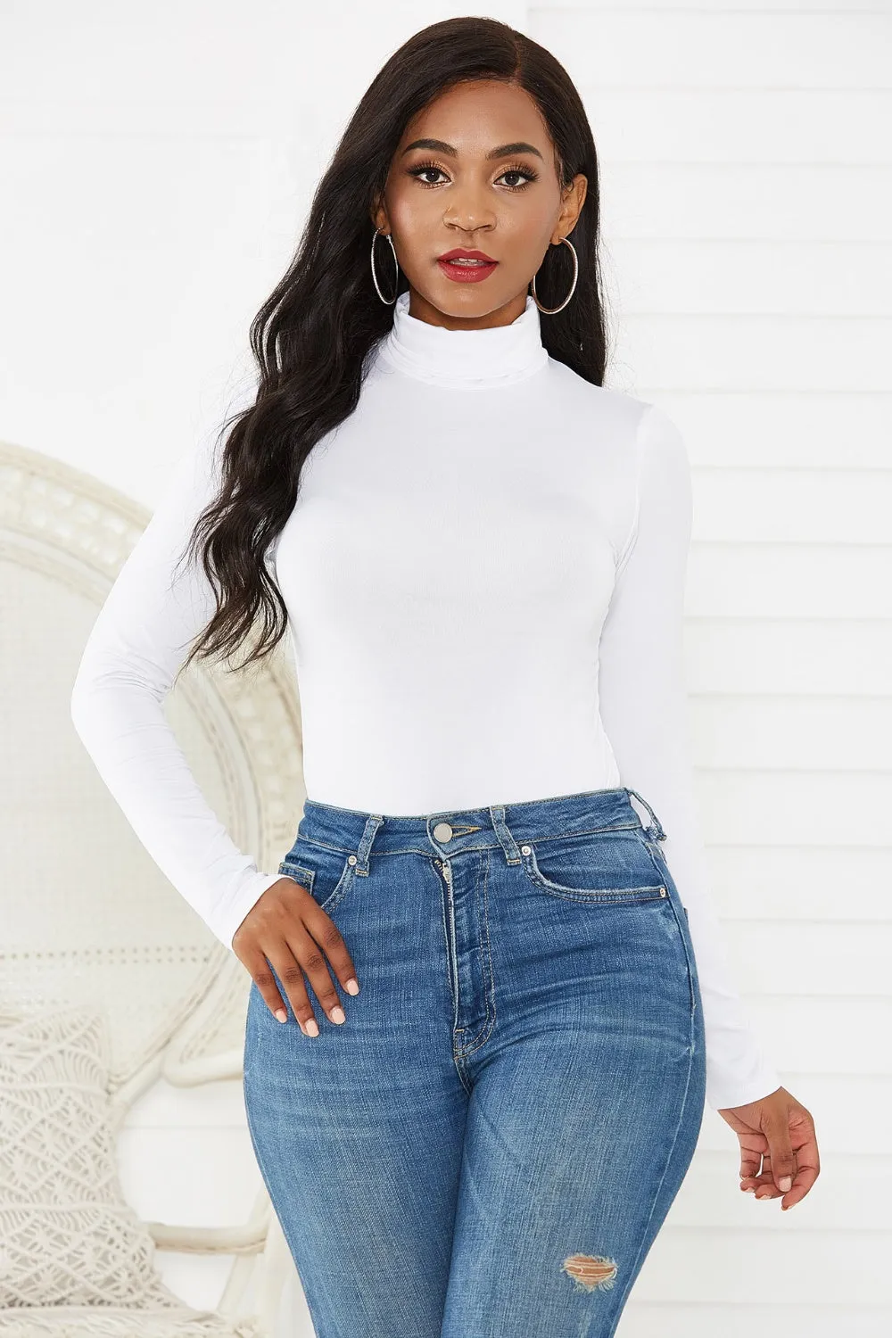 Classy Turtleneck Long Sleeve Bodysuit