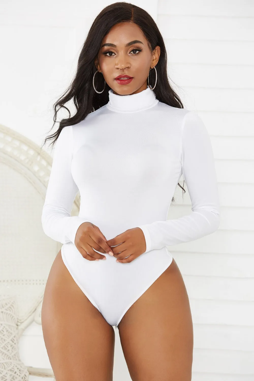 Classy Turtleneck Long Sleeve Bodysuit