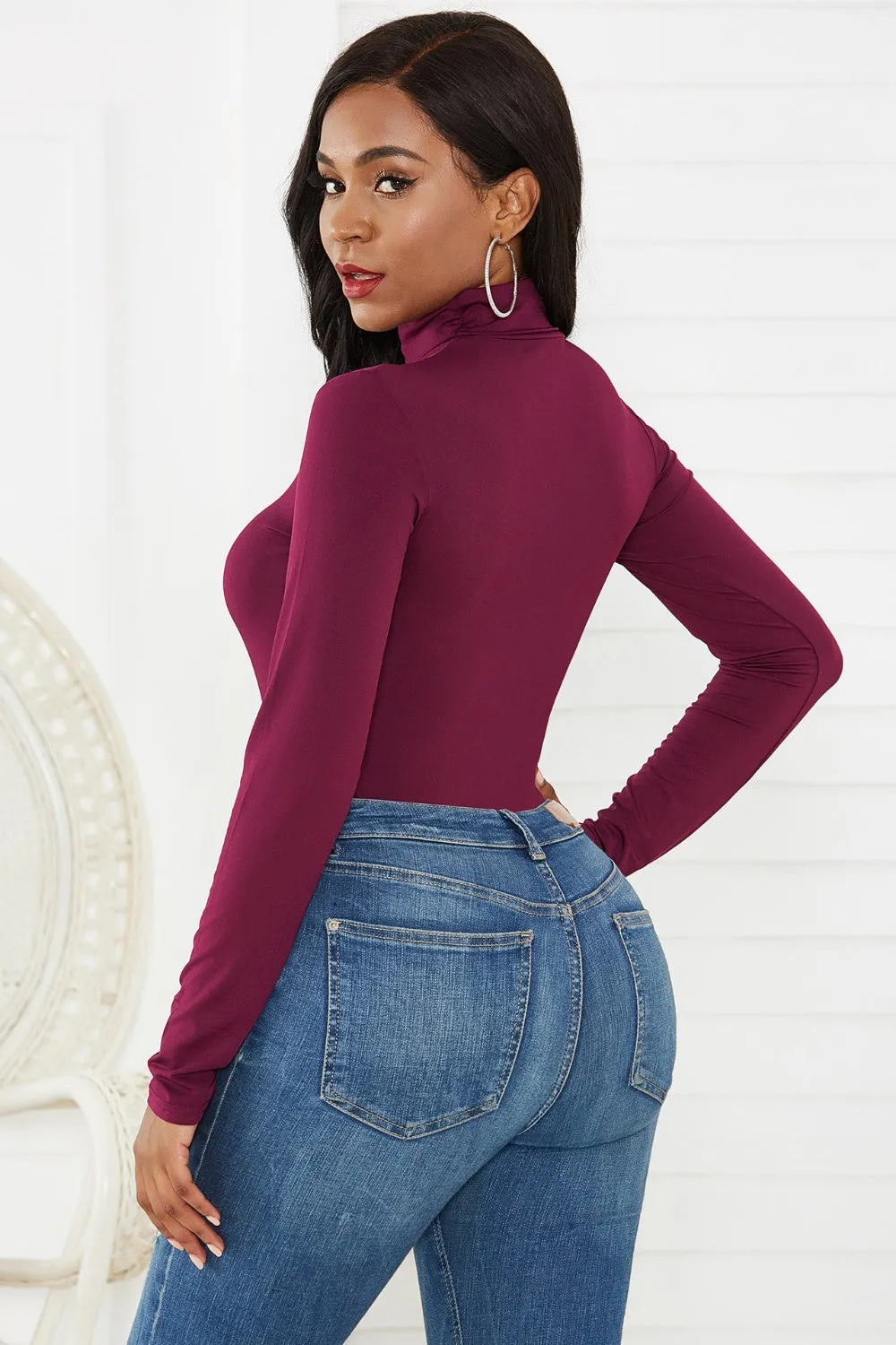 Classy Turtleneck Long Sleeve Bodysuit