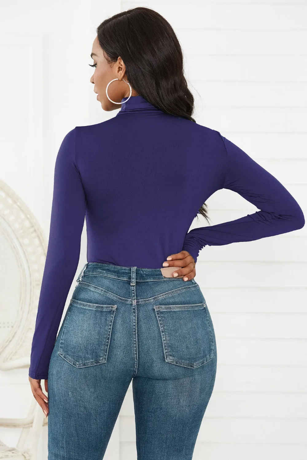 Classy Turtleneck Long Sleeve Bodysuit