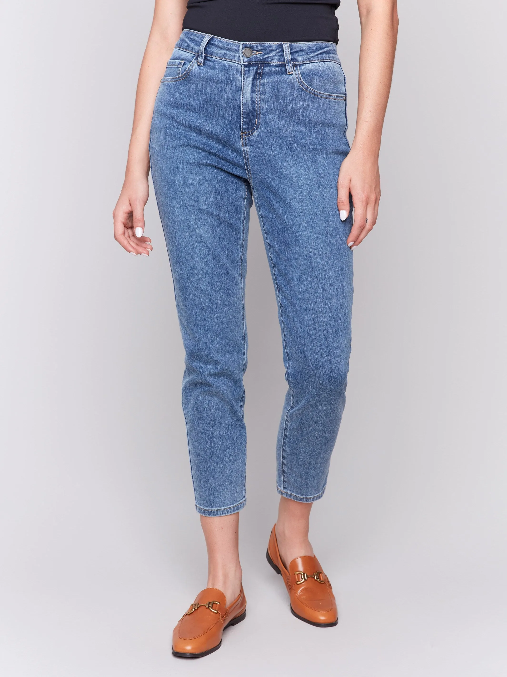 Claudia Slim Leg Jeans - Medium Blue