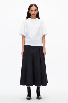 Cocoon Roll Collar Poplin Top