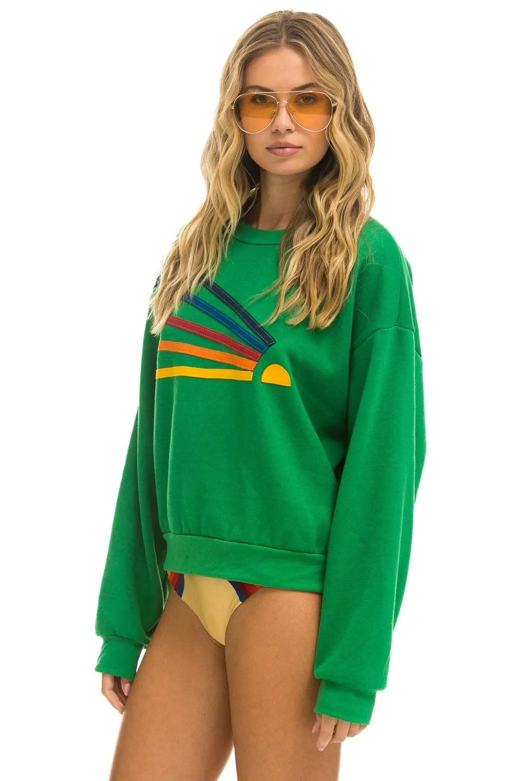 DAYDREAM RELAXED CREW SWEATSHIRT - KELLY GREEN