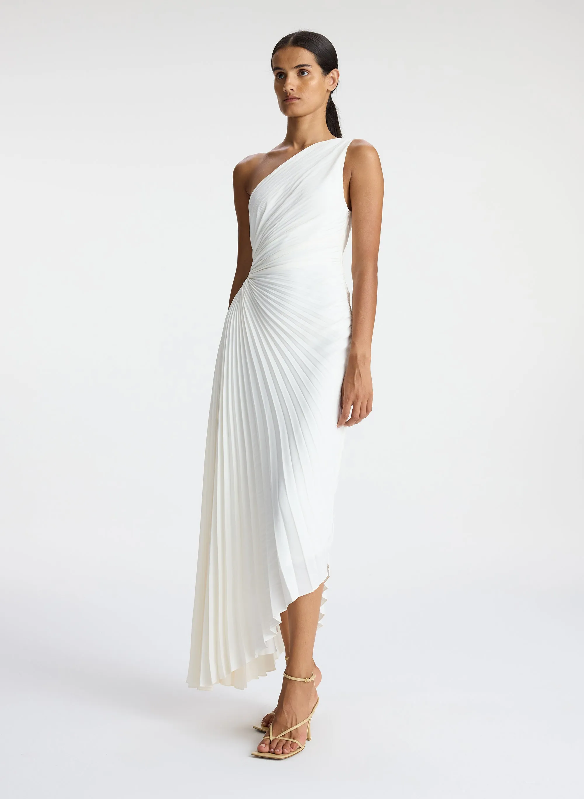 Delfina Matte Pleated Dress