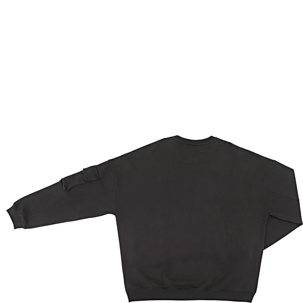 Dr Denim Men's Black Utility Pocket Crew Neck Sweat