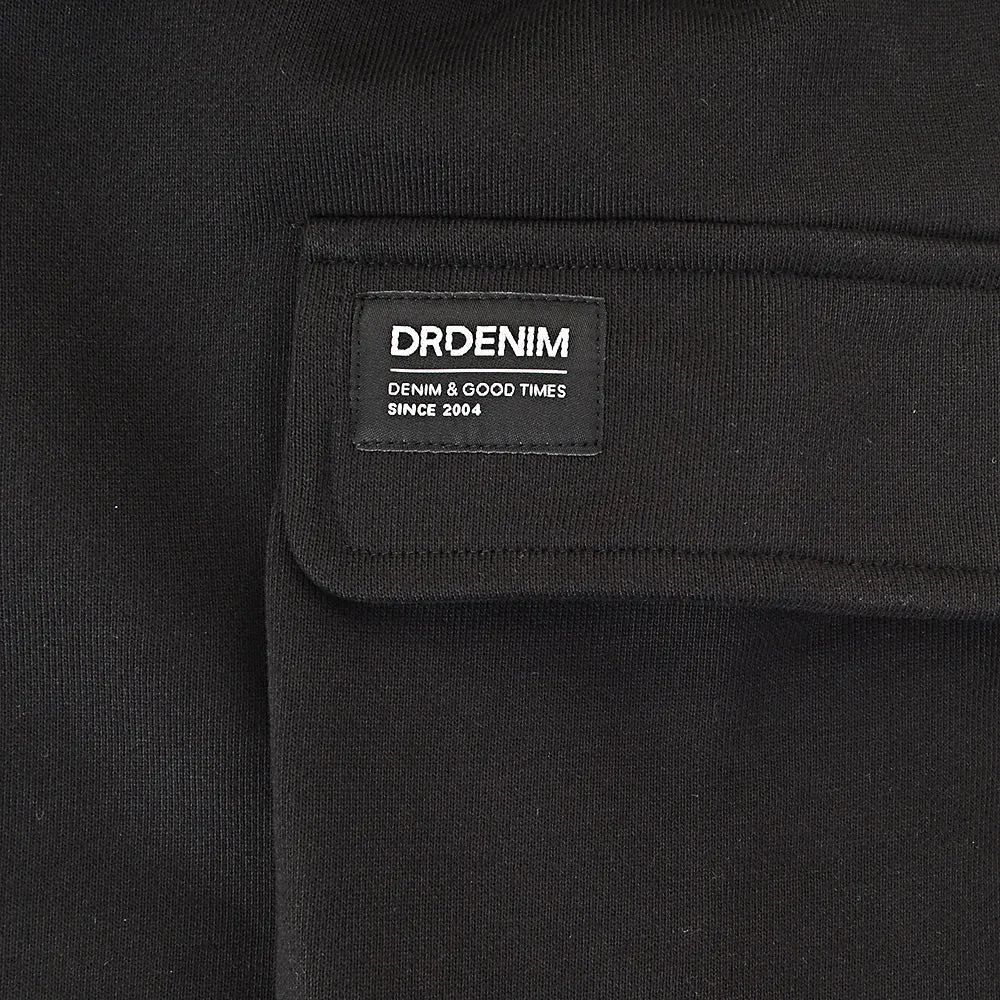 Dr Denim Men's Black Utility Pocket Crew Neck Sweat