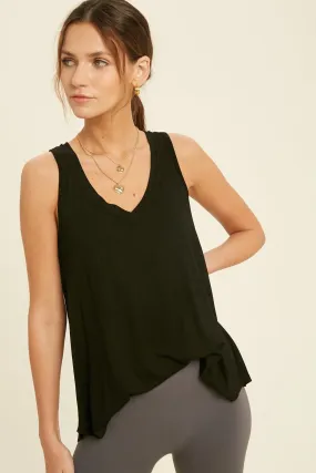 Easy Drapey Tank - Black