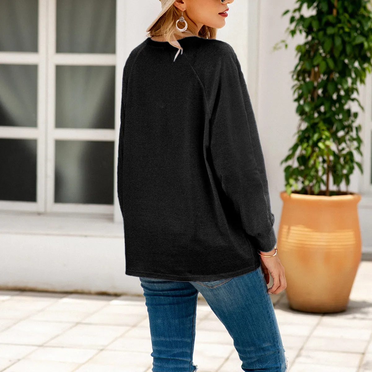 Easy Round Neck Long Sleeve