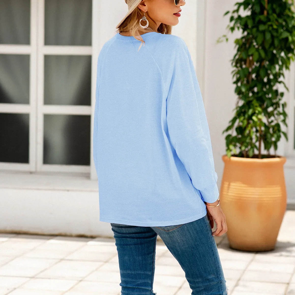 Easy Round Neck Long Sleeve