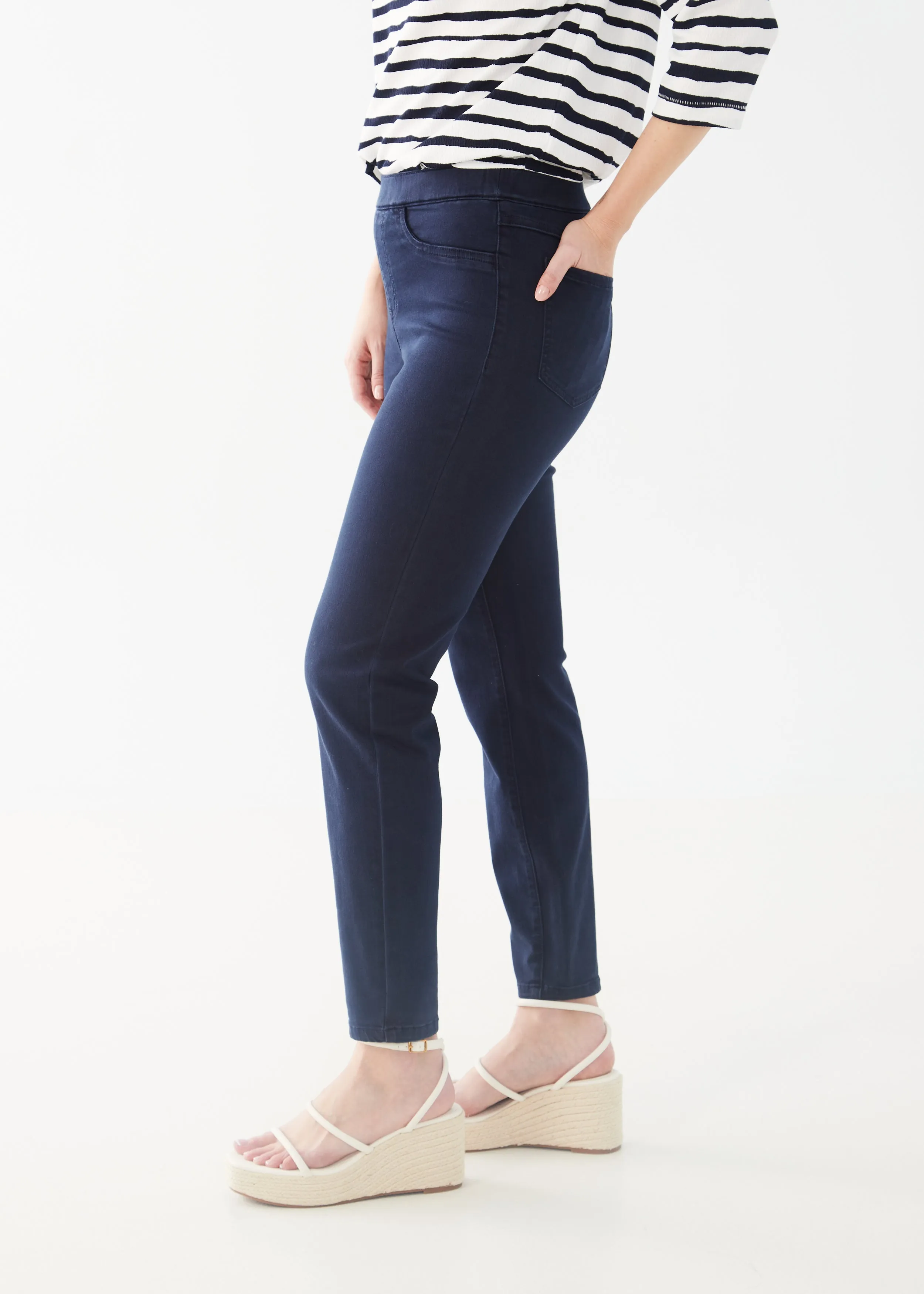 Euro Twill, Pull-On Slim Ankle Denim