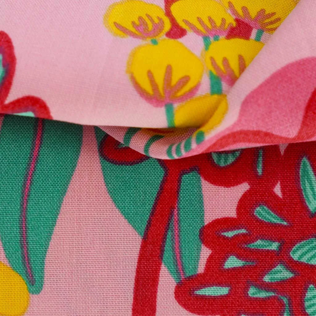 Fine Poplin - Light Pink Fresh Flowers Cotton Woven Fabric by Nerida Hansen