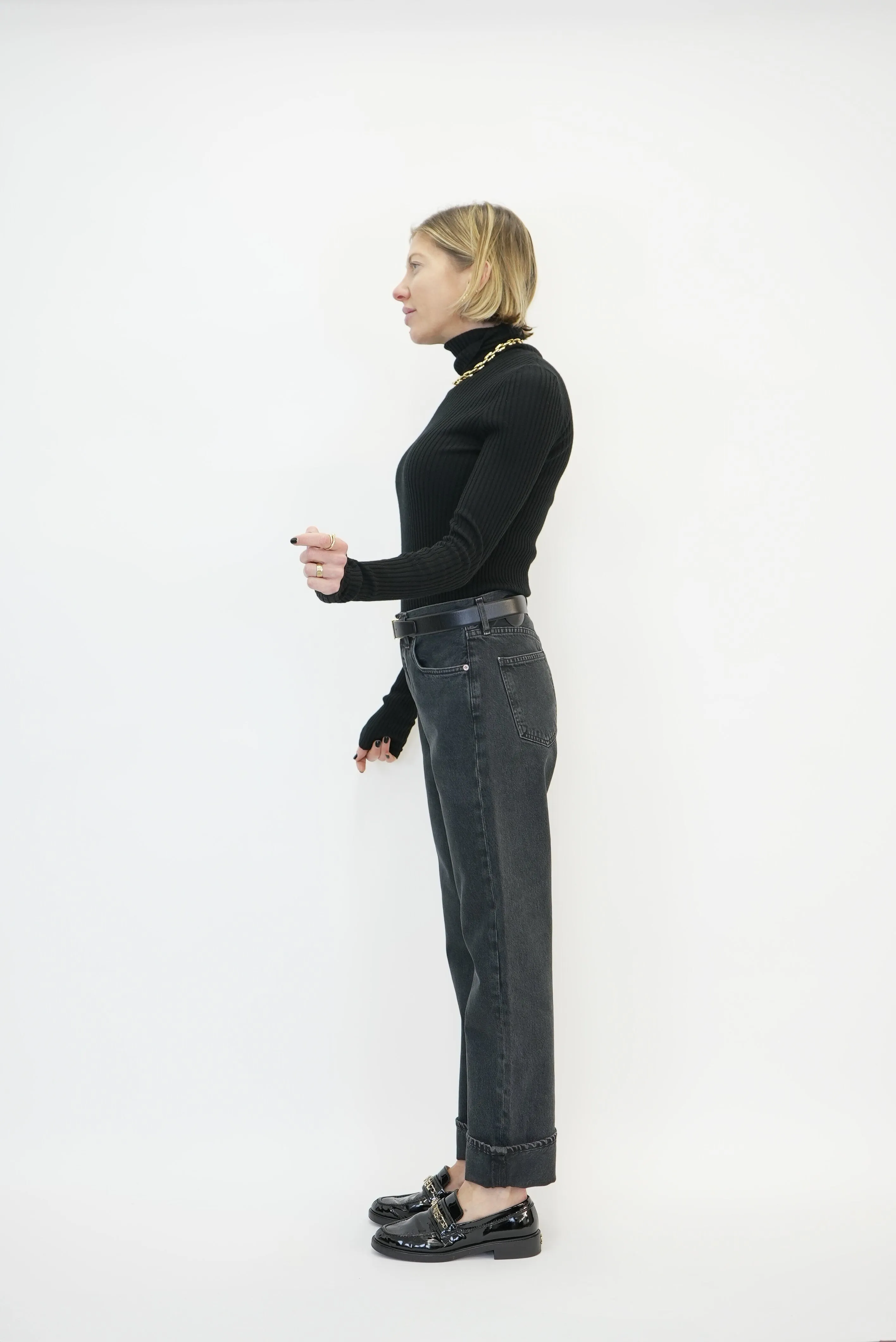 FRAN EASY STRAIGHT JEANS IN BLACK TEA