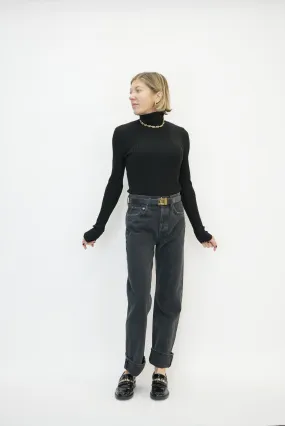 FRAN EASY STRAIGHT JEANS IN BLACK TEA