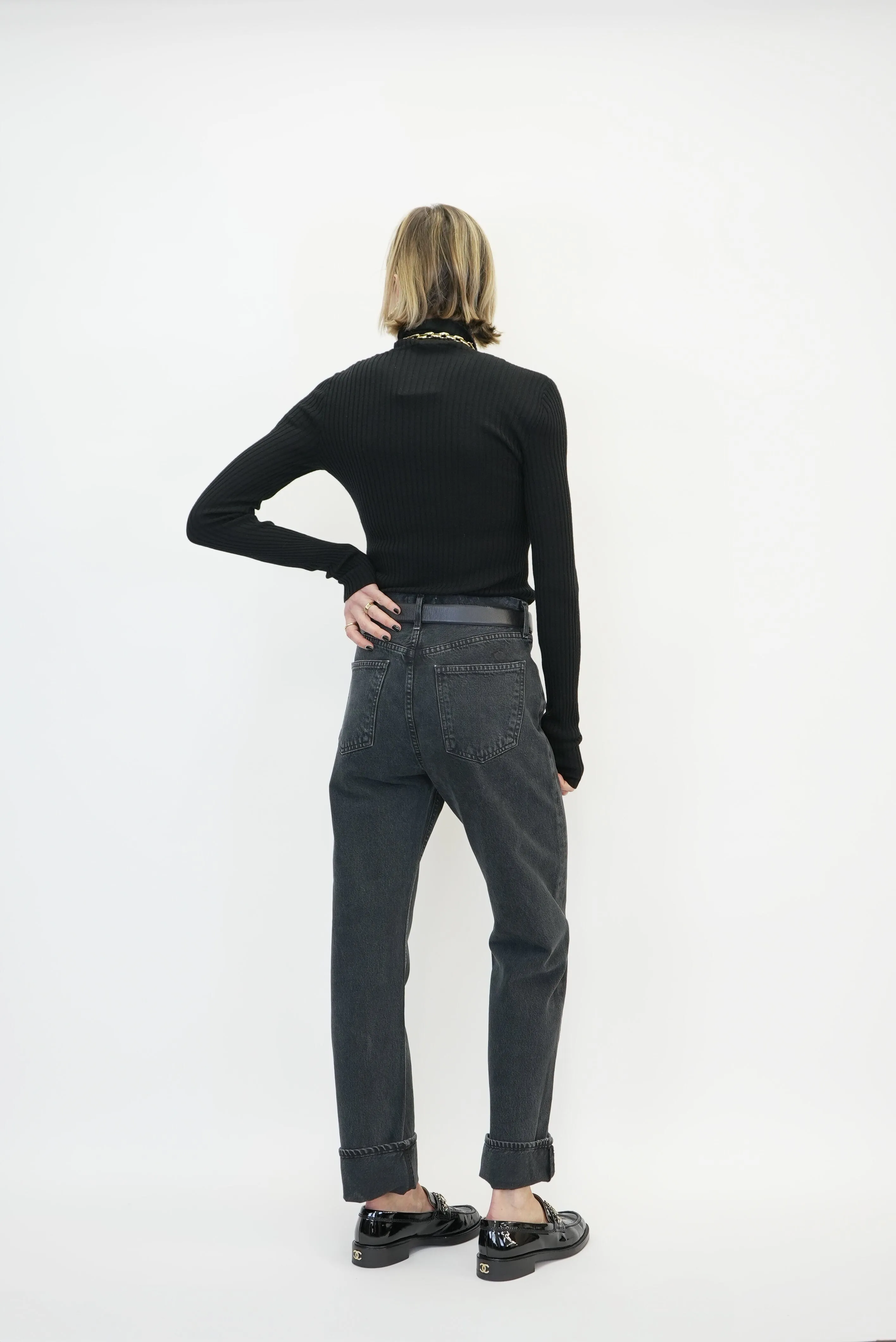 FRAN EASY STRAIGHT JEANS IN BLACK TEA