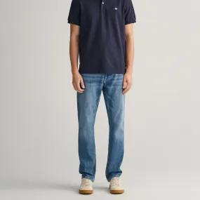 GANT Regular Fit Jeans in Med Blue Worn In