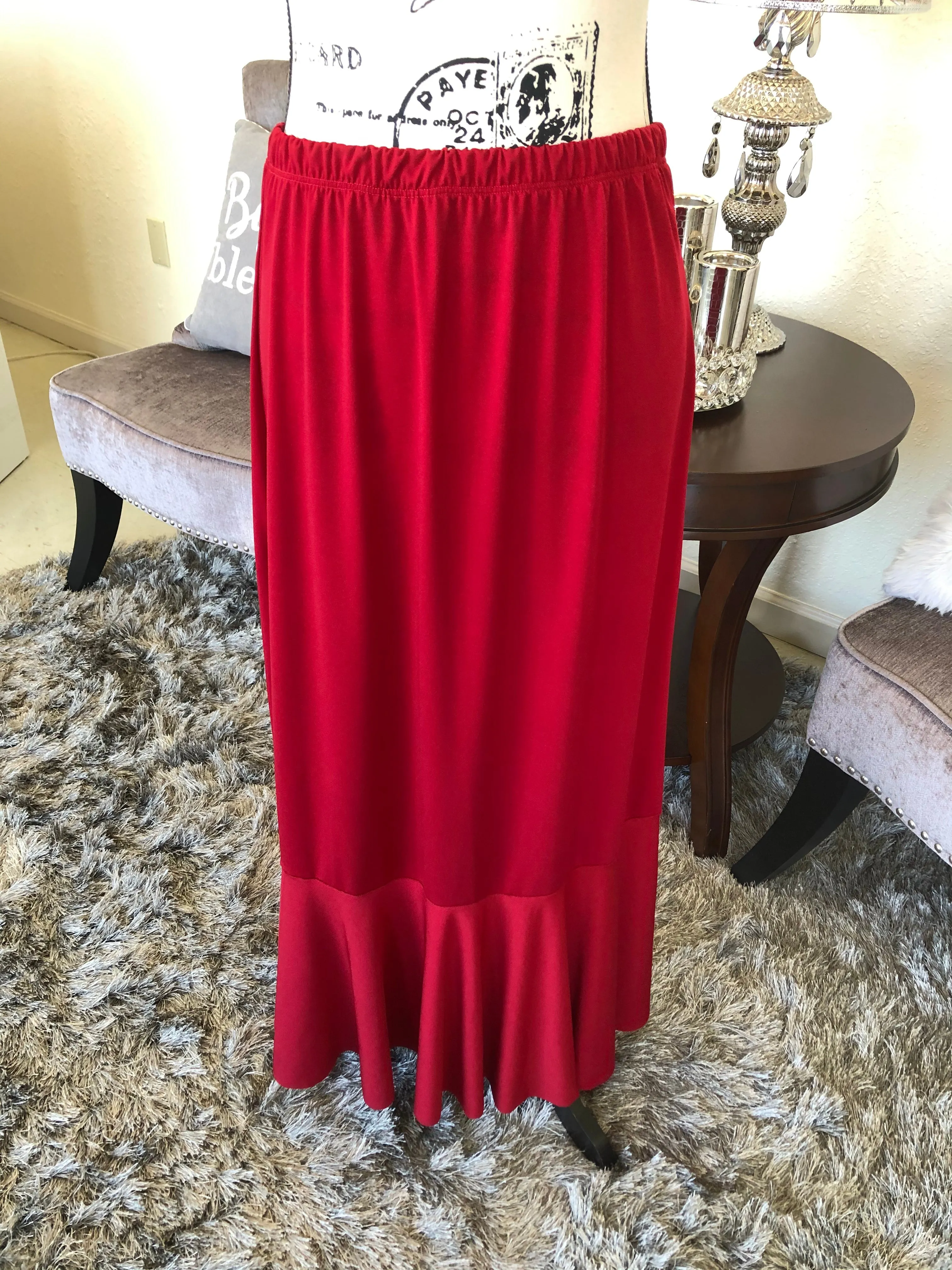 Garnet Red Caroline Skirt (PL)