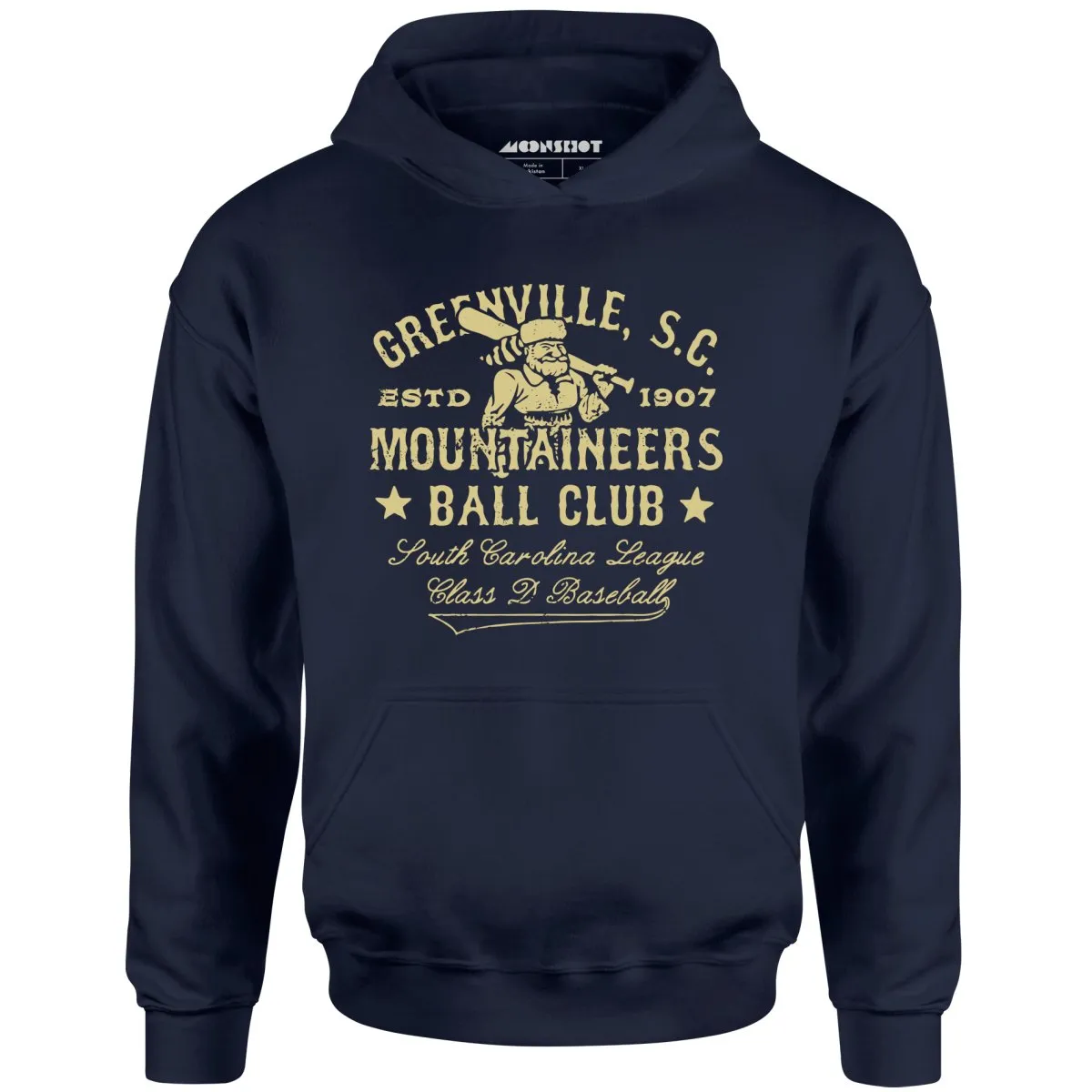 Greenville Mountaineers - South Carolina - Vintage Defunct Baseball Teams - Unisex Hoodie