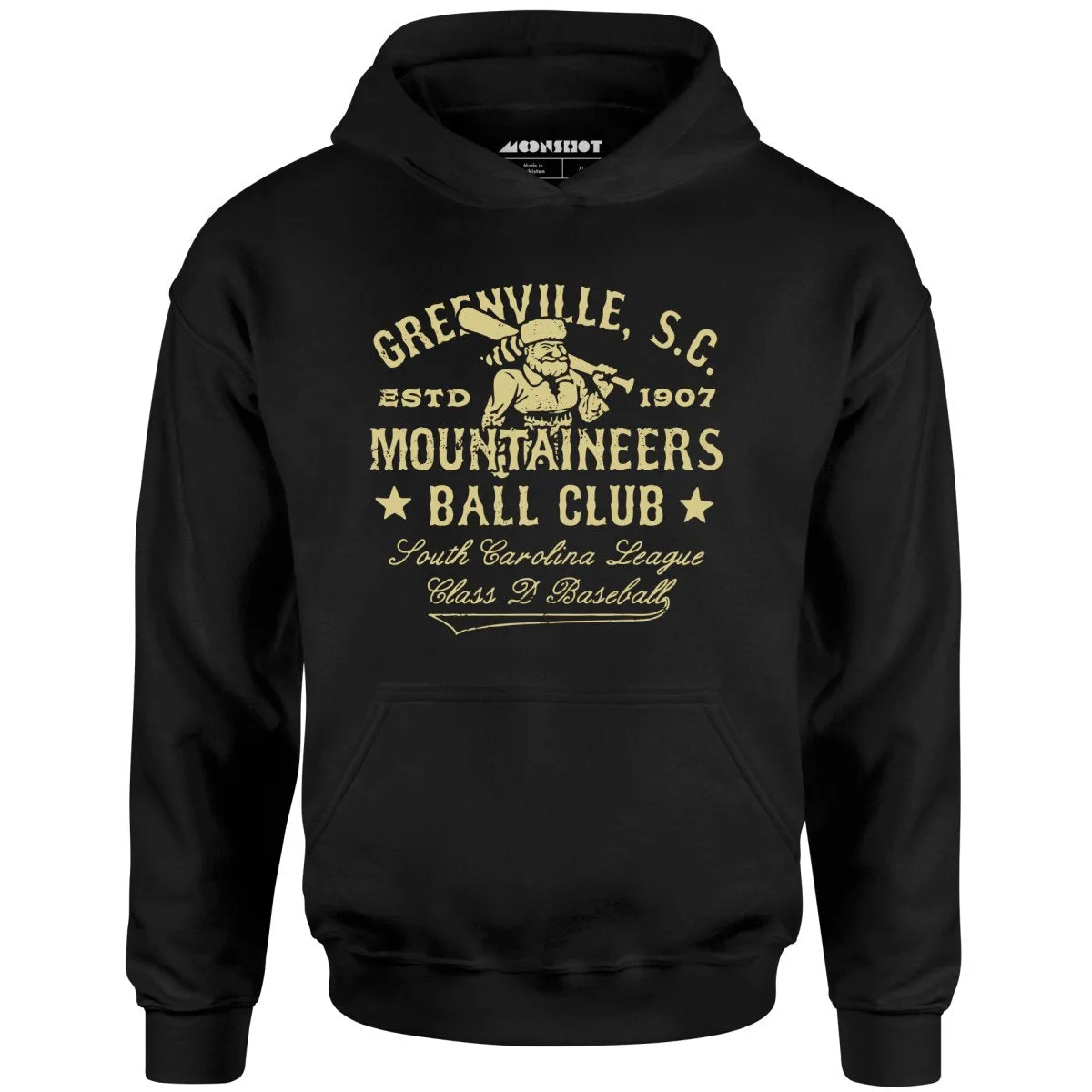 Greenville Mountaineers - South Carolina - Vintage Defunct Baseball Teams - Unisex Hoodie