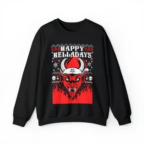 Happy Helladays from Satan Christmas Crewneck Sweatshirt