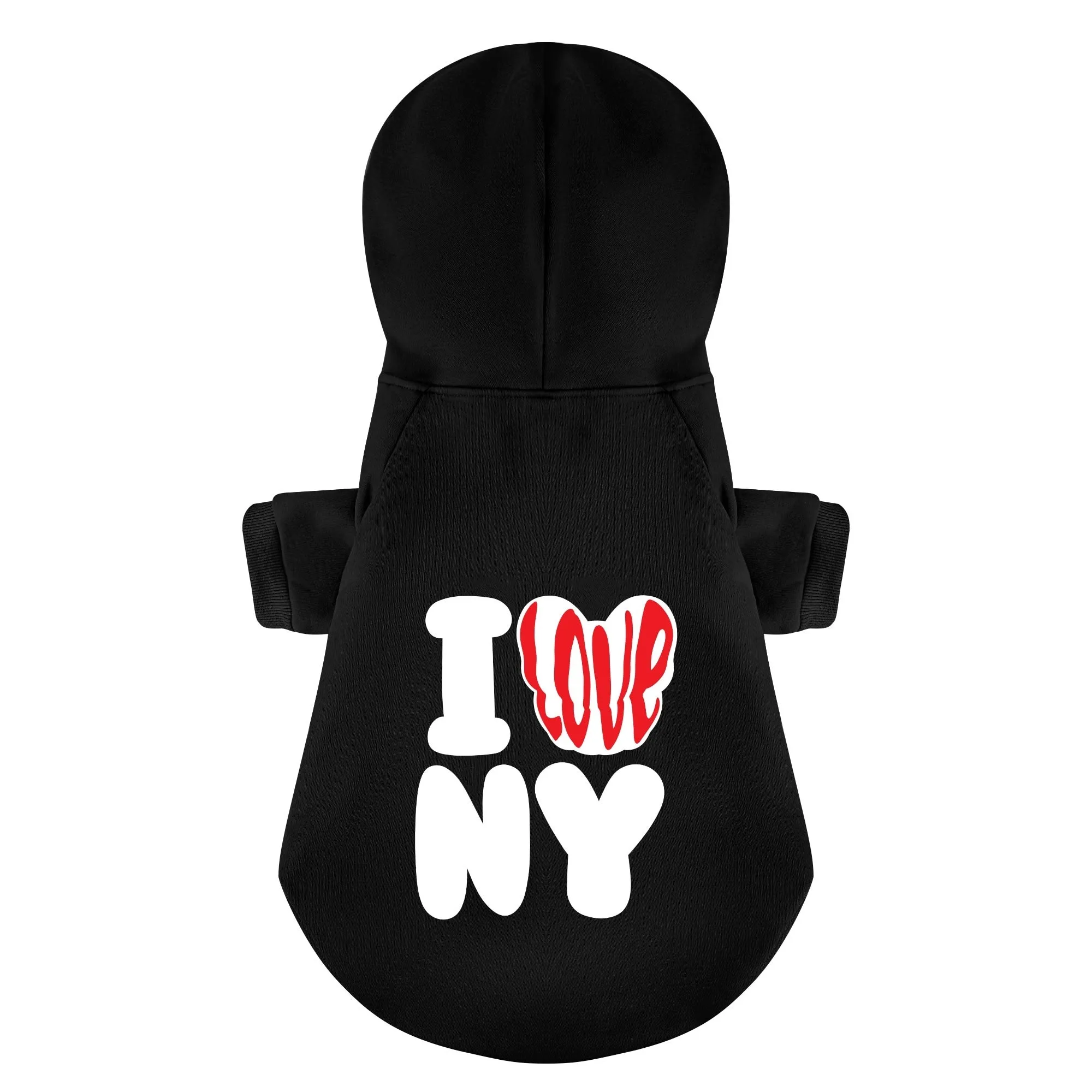 I LOVE NY - Personalized French Bulldog Hoodies with Funny Quotes – Stylish, Cozy, and Premium 100% Cotton