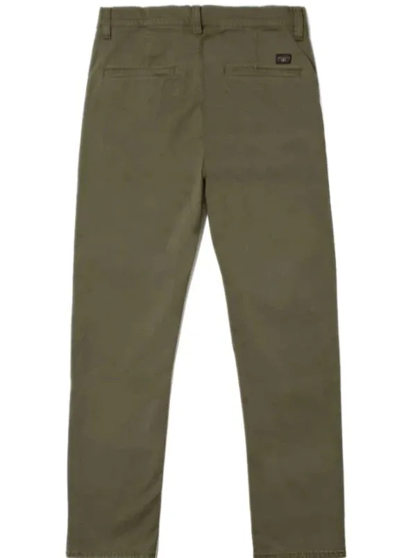 ID24563-Nudie Olive Easy Alvin Cotton Trouser