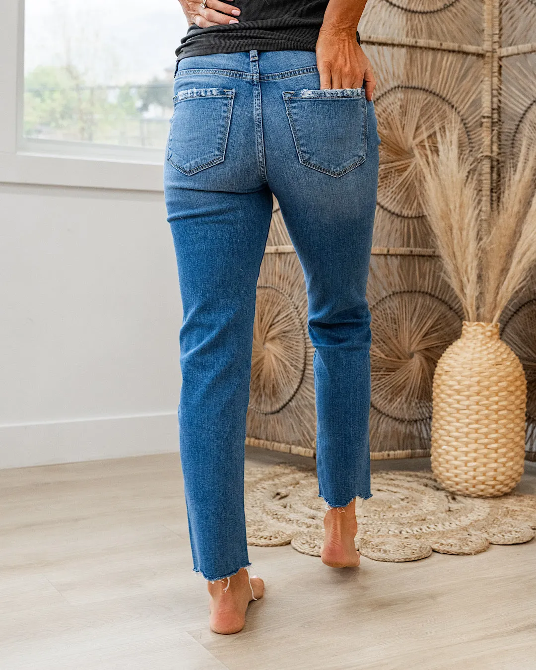 KanCan Close to You Slight Distressed Slim Straight Jeans