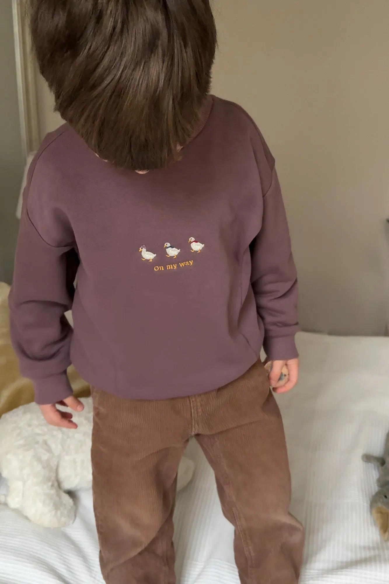 Kid sweatshirt in cotton / 17 / 21 / dusty mauve