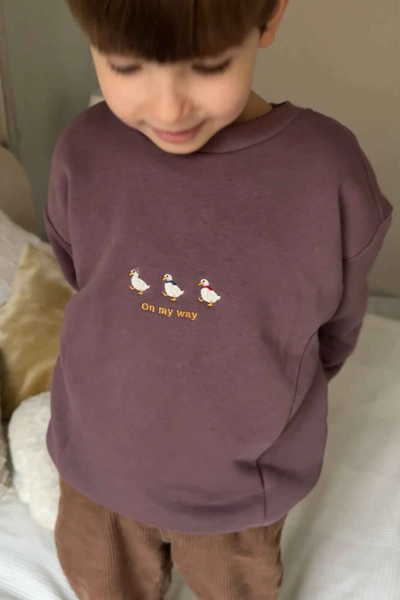 Kid sweatshirt in cotton / 17 / 21 / dusty mauve