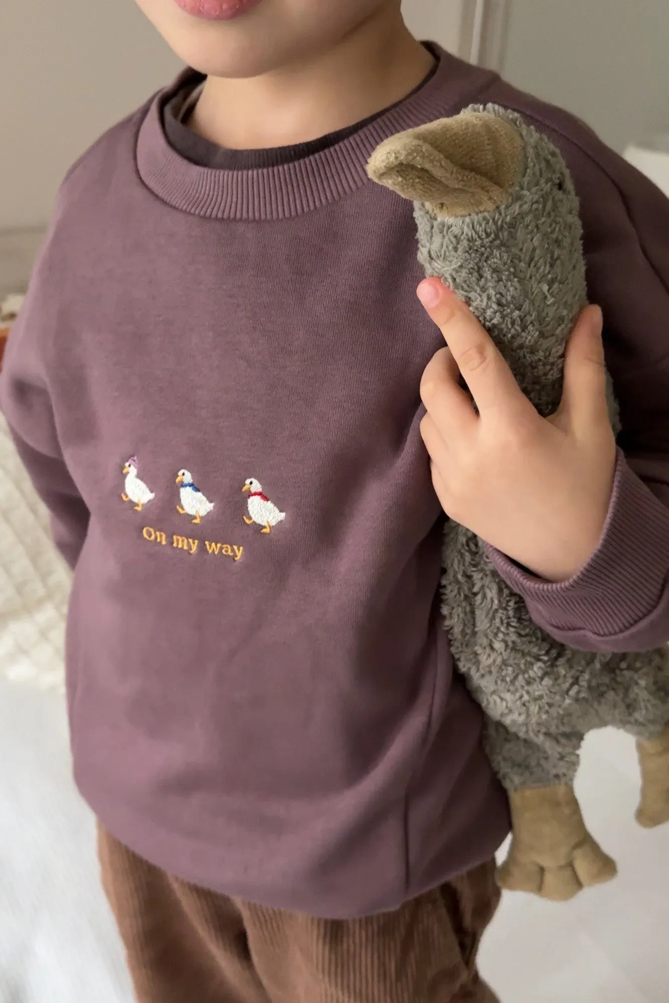 Kid sweatshirt in cotton / 17 / 21 / dusty mauve