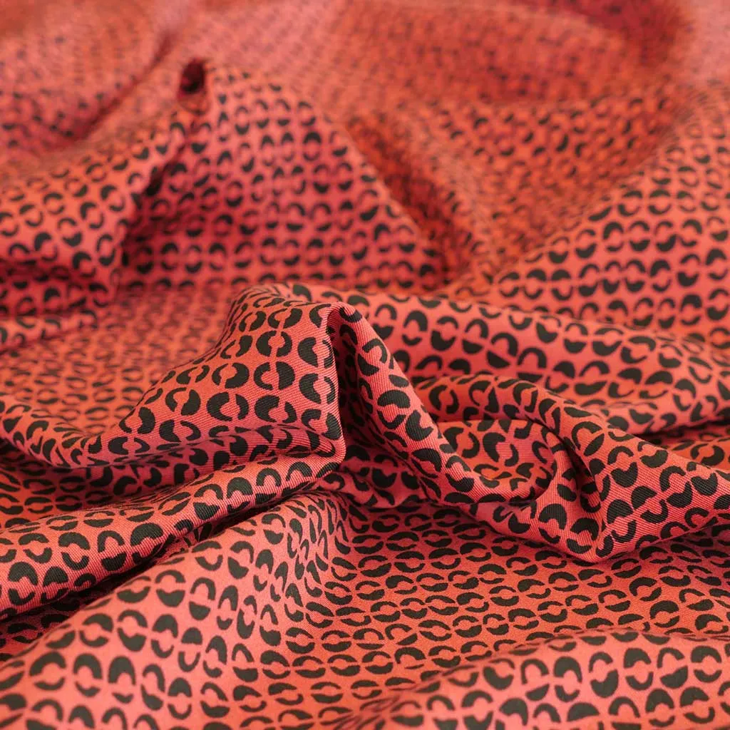 Linz - Jasper Red Ds Viscose Woven Twill Fabric Sample