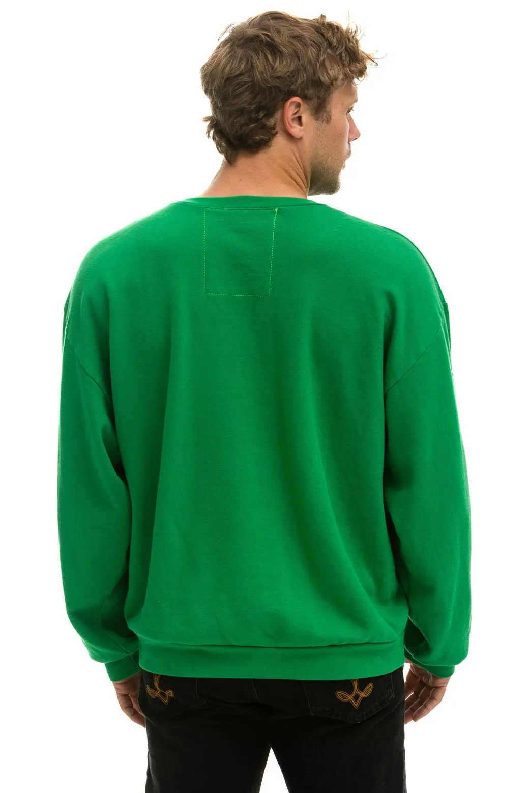 LOGO RELAXED CREW SWEATSHIRT - KELLY GREEN