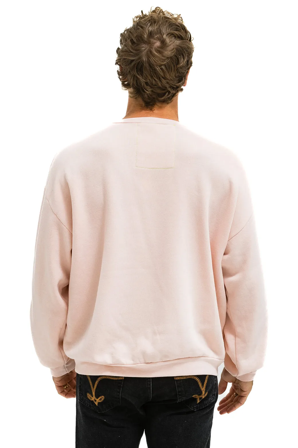 LOGO RELAXED CREW SWEATSHIRT - LIGHT PINK