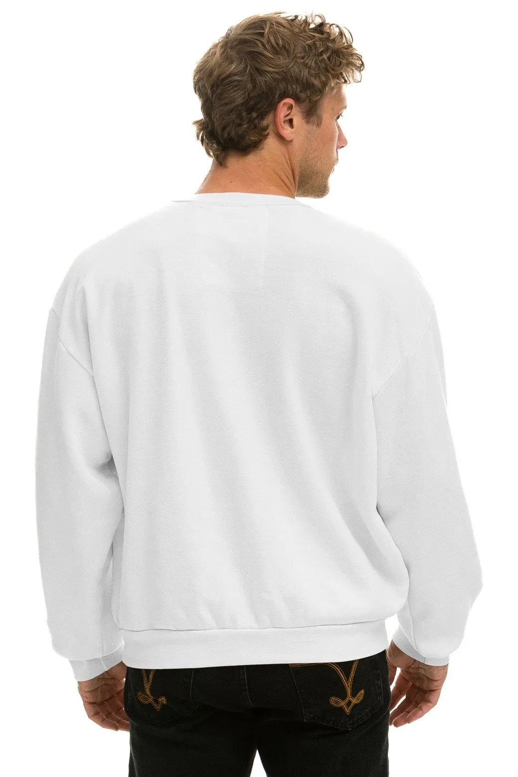 LOGO RELAXED CREW SWEATSHIRT - WHITE