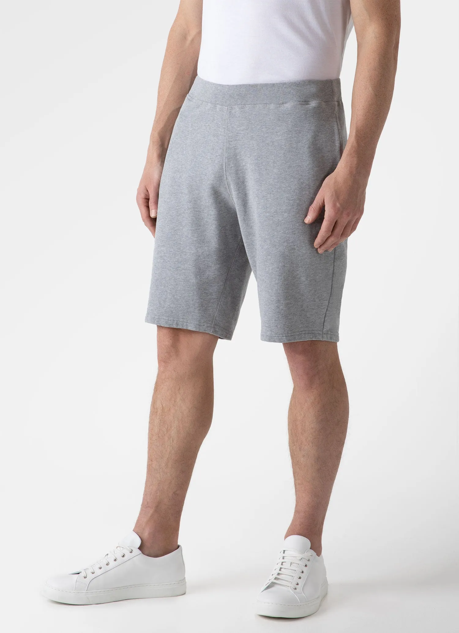 Men's Loopback Shorts in Grey Melange