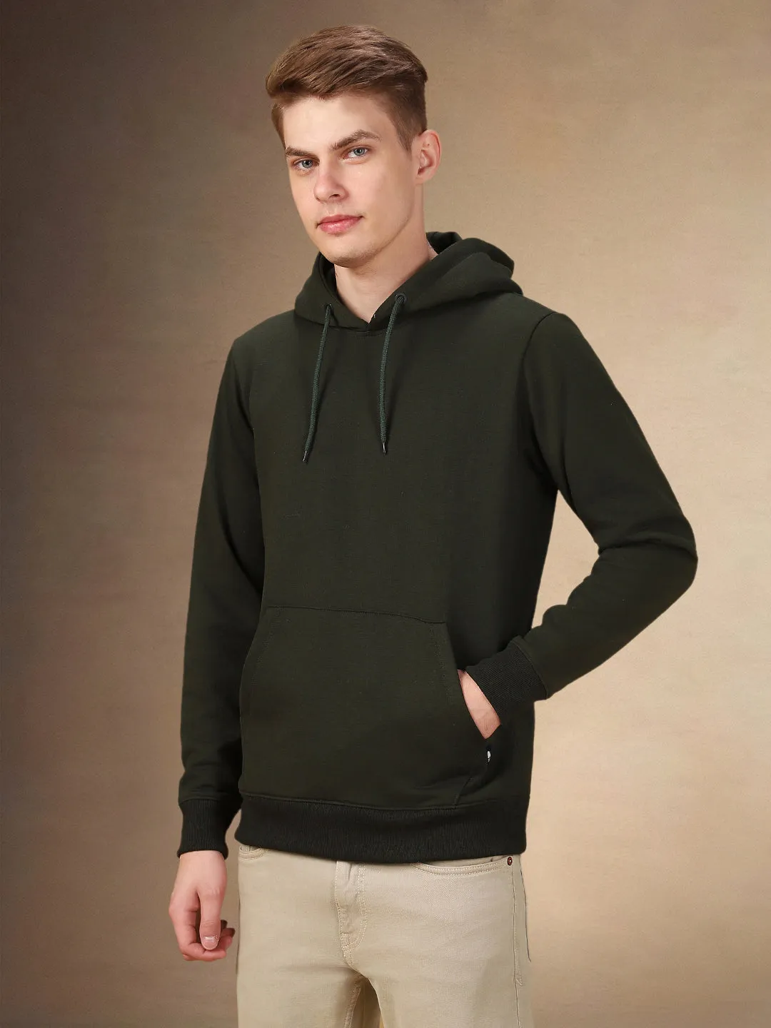 Men's Sage Green Hooded Hoodie