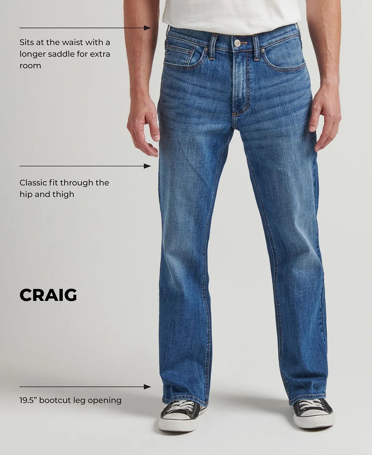 Men's stretch jeans craig easy fit bootcut Silver Jeans Co.